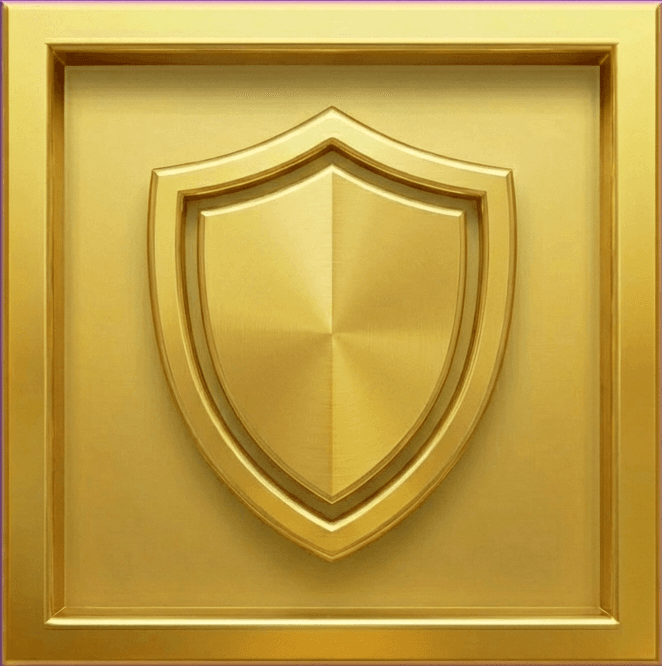 Shield Gold Icon